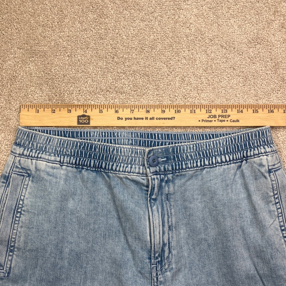 NEW American Eagle Women's M Denim Cargo Jogger Jeans Light Wash Stretch Pull On - Picture 5 of 11